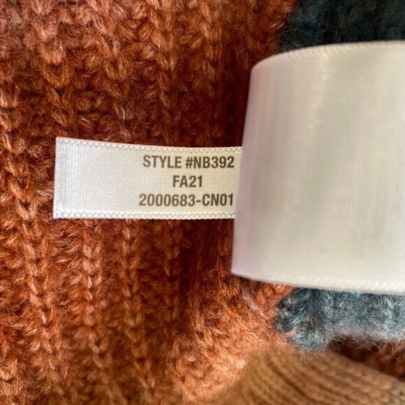 Madewell Space Dyed Button Shoulder Wool Alpaca Sweater Sz M Pink & Rust NB392 - Picture 7 of 10